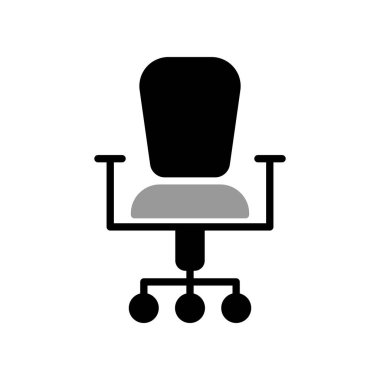 Ofis sandalyesi simgesi tasarımının İllüstrasyon Vektörü grafiği