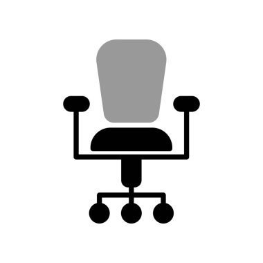 Ofis sandalyesi simgesi tasarımının İllüstrasyon Vektörü grafiği