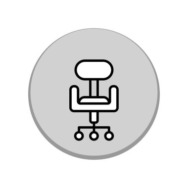 Ofis sandalyesi simgesi tasarımının İllüstrasyon Vektörü grafiği