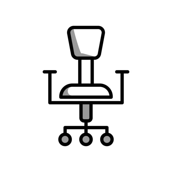 Ilustración Vector Gráfico Diseño Icono Silla Oficina — Vector de stock