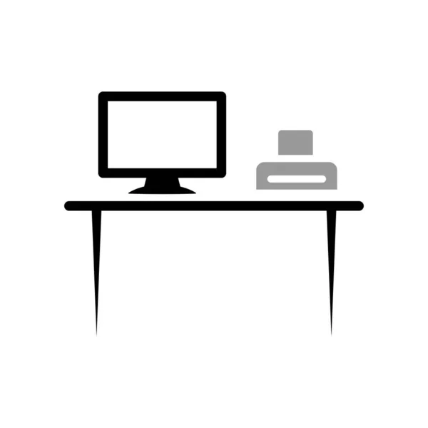 Illustration Graphique Vectoriel Conception Des Icônes Table Bureau — Image vectorielle