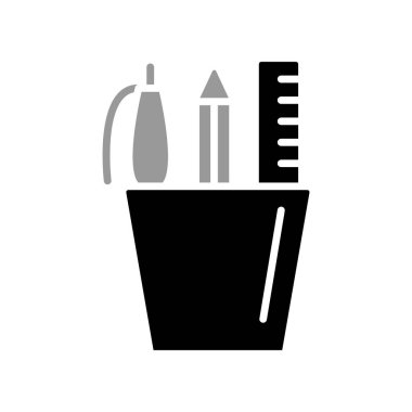 Kalem standı simgesi tasarımının İllüstrasyon Vektörü grafiği