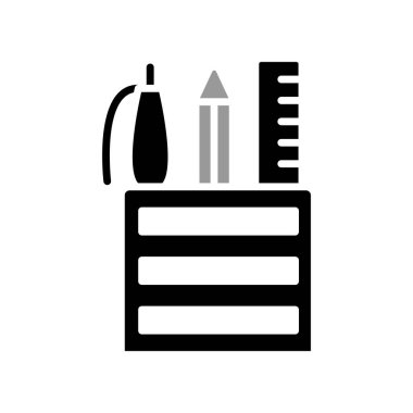 Kalem standı simgesi tasarımının İllüstrasyon Vektörü grafiği