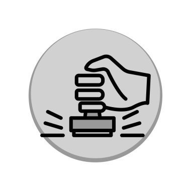 Pul simgesi tasarımının İllüstrasyon Vektörü grafiği