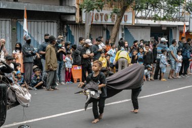 Malang, Indonesia - August 7, 2022: Batu City Local Cultural Arts Festival, Bantengan Nuswantara 2022.