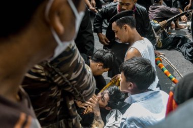 Malang, Indonesia - August 7, 2022: Batu City Local Cultural Arts Festival, Bantengan Nuswantara 2022.