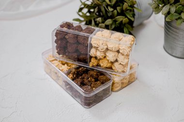 Delicious sweet pastries with chocolate and cheese flavours.