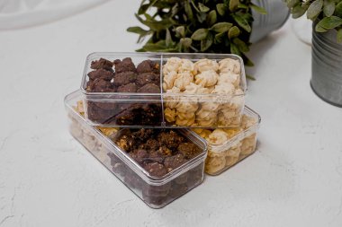 Delicious sweet pastries with chocolate and cheese flavours.