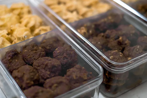 Delicious sweet pastries with chocolate and cheese flavours.