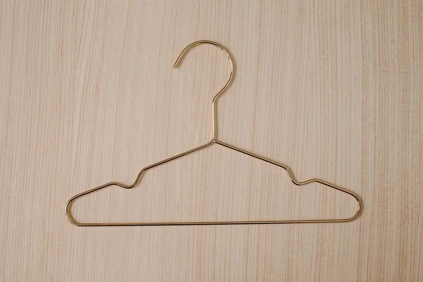 Hangers in a clothing store.