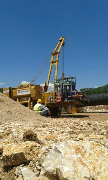 Construção Oleodutos Gasodutos Sudeste Europa — Fotografia de Stock