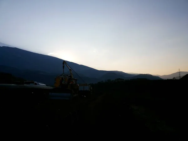 Будівництво Нафтопроводу Південно Східній Європі — стокове фото