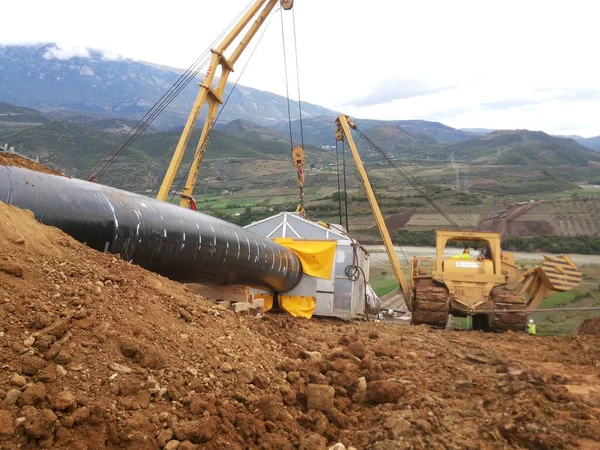 Строительство Нефте Газопроводов Юго Восточной Европе — стоковое фото