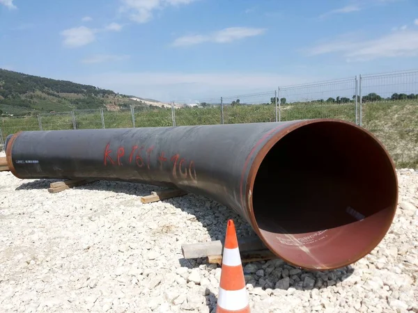 南東ヨーロッパにおける石油 ガスパイプラインの建設 — ストック写真