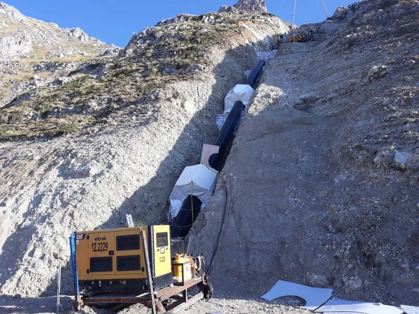 Costruzione Oleodotti Gasdotti Nell Europa Sudorientale — Foto Stock