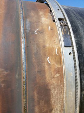 Kaynakların görsel denetimi sırasında mekanik hasar