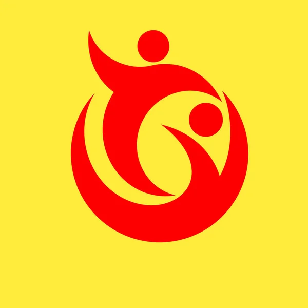 Sarı bigron yuvarlak kırmızı logo