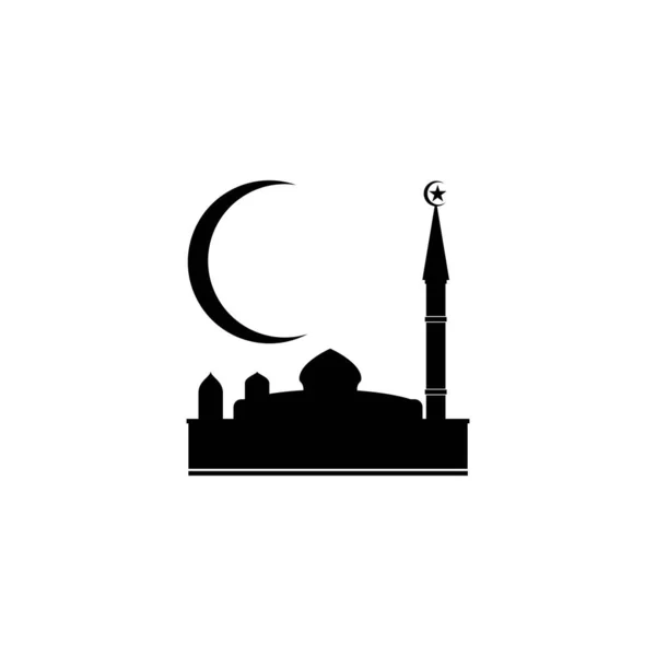 Icona Della Moschea Vettore Illustrazione Simbolo Design — Vettoriale Stock