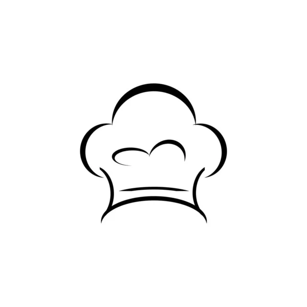 Chef Cappello Icona Vettore Illustrazione Simbolo Design — Vettoriale Stock
