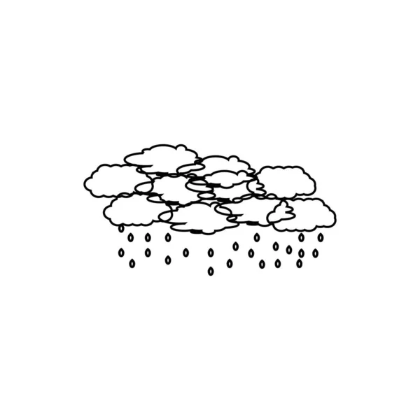 Хмарна Іконка Погоди Векторний Дизайн Ілюстрації — стоковий вектор