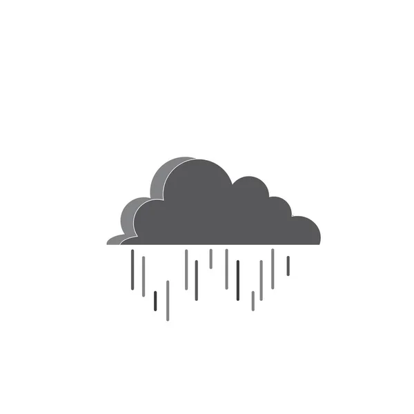 Icône Météo Nuage Vecteur Illustration Design — Image vectorielle