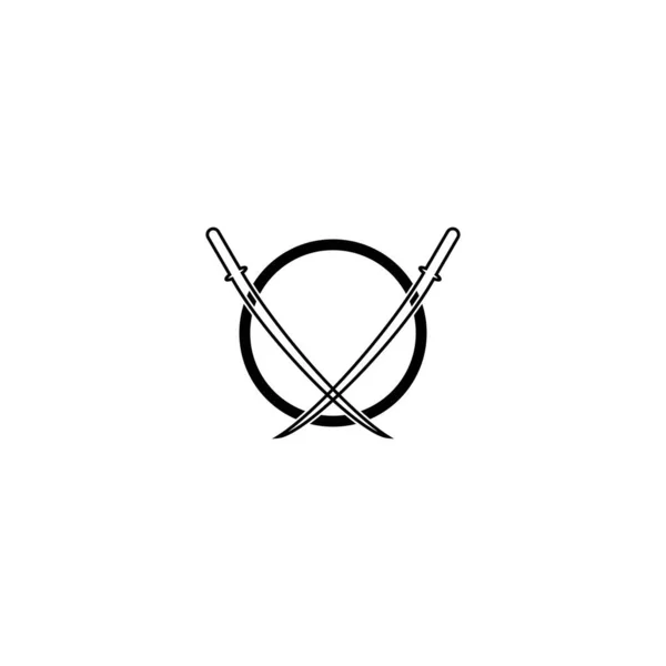 Épée Icône Vectoriel Illustration Symbole Conception — Image vectorielle