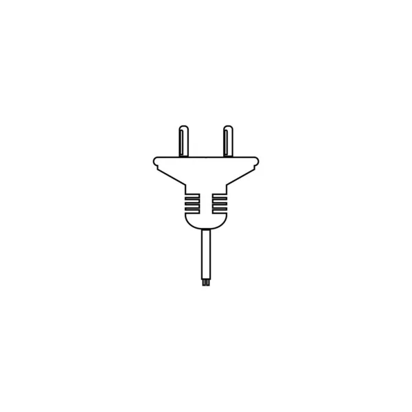 Conteúdo Símbolos Icon Vector Plugas Elétricas — Vetor de Stock
