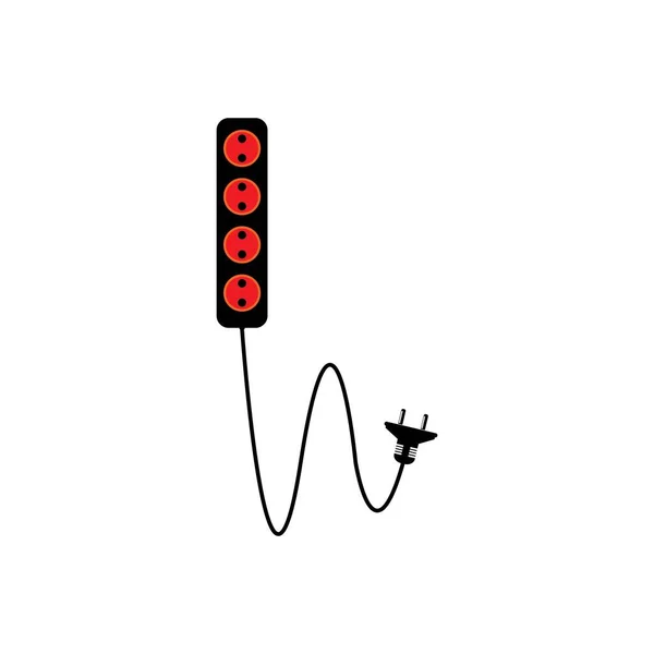 Eectric Plugs Icon Vector Illtration Symbol Design — 스톡 벡터