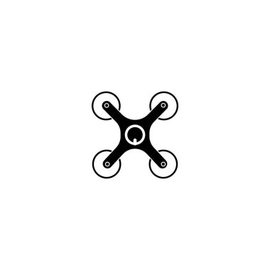 DRON İKONU VECTOR SİLÜSTÜYONU SİYBOL DESİGN