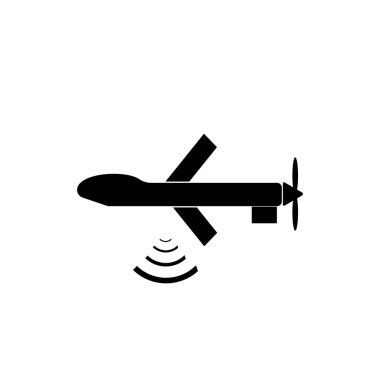 DRON İKONU VECTOR SİLÜSTÜYONU SİYBOL DESİGN