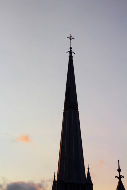 Silhouette of a church in Minneapolis Minnesota