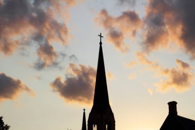 Silhouette of a church in Minneapolis Minnesota