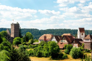 Buildings of the little town Zavelstein in southern Germany.