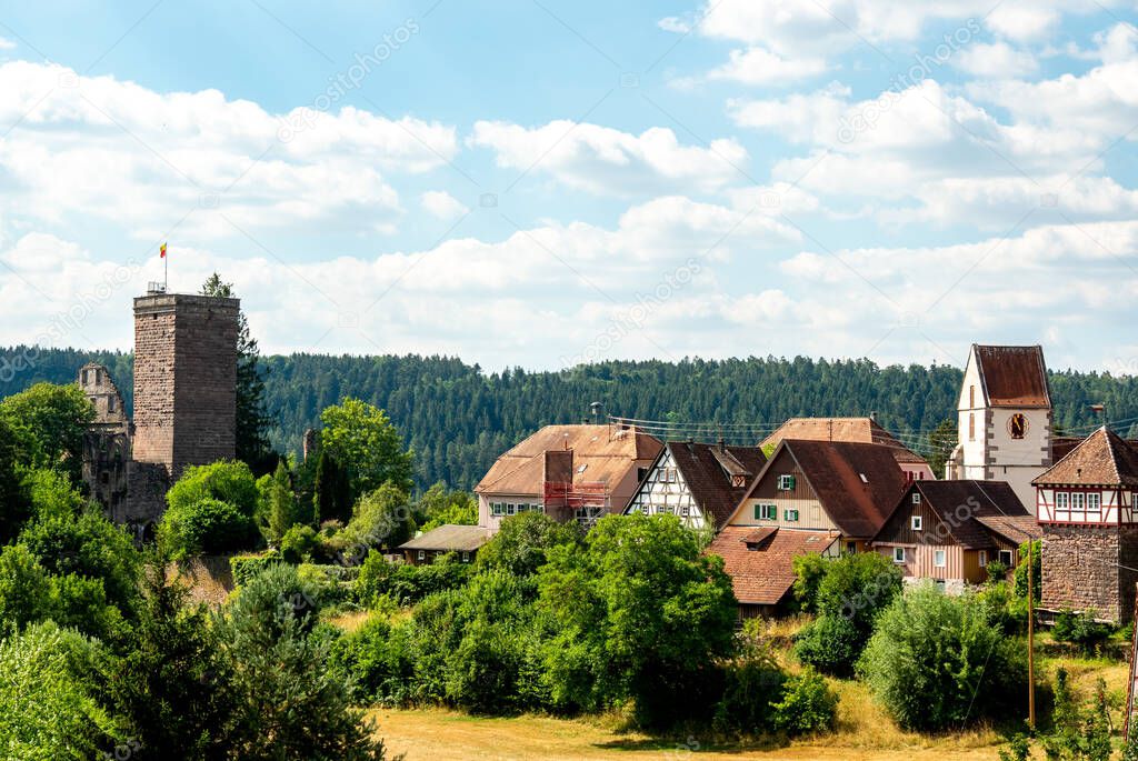 Buildings of the little town Zavelstein in southern Germany.