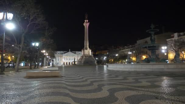 Lissabon Rossio Square Portugal — Stockvideo