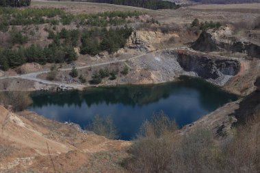 A panorama over the Racos Lake in Romania