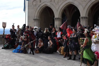 Group of people who participated in the Comic-con 2022 festival, the edition made in San Marino