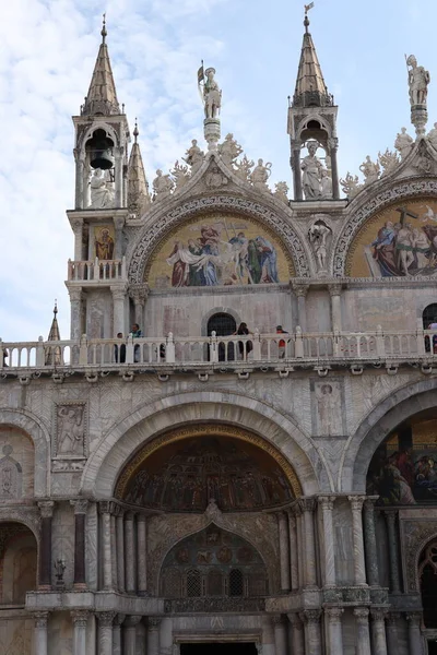 Övre Del Mark Katedralen Venedigs Historiska Centrum — Stockfoto