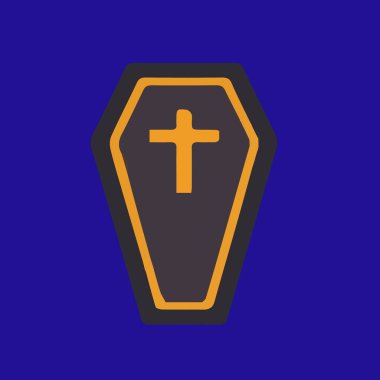 Bir mezarın çok renkli Cadılar Bayramı tasarımı 