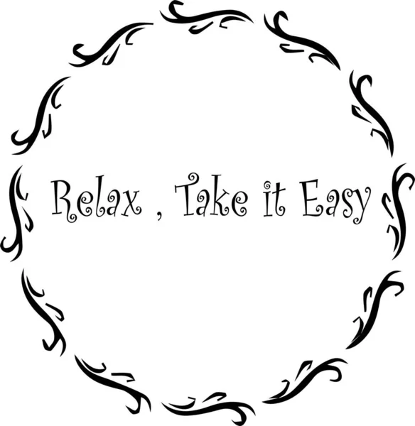 Relax Take Easy Simple Graphic Design — Stock Vector
