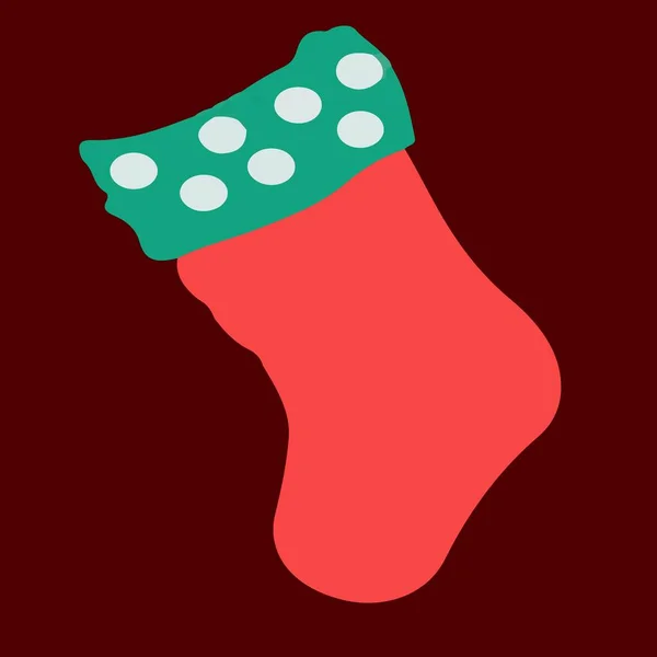 Christmas Stockings Made Different Colors Patterns — Stock Vector
