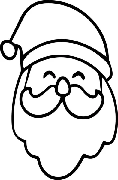 Diseño Simple Santa Hizo Con Bolígrafo Algunos Elementos Grafito — Vector de stock