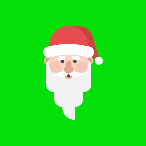 Santa Figurine Made Green Background Some Specific Elements — Stock Vector
