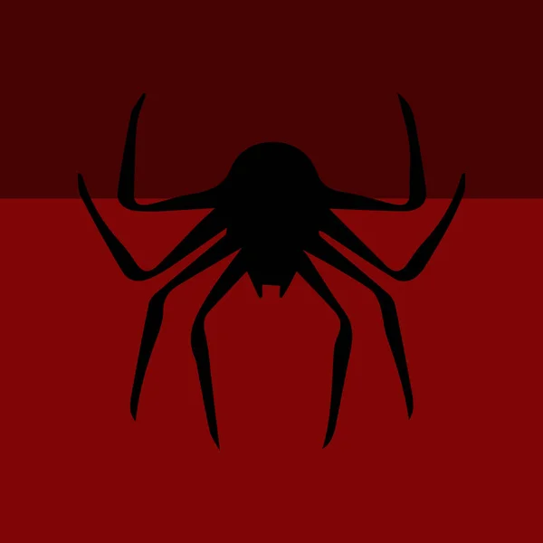 Diseño Spider Realizado Sobre Fondo Rojo Negro Con Algunos Elementos — Vector de stock