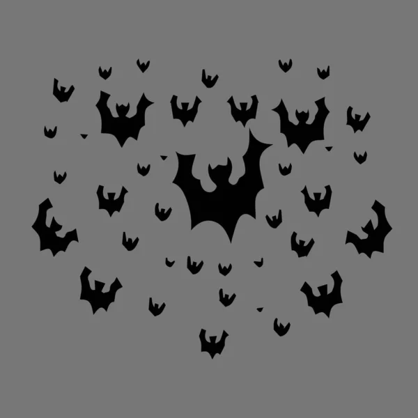 Bats Design Gjord Grå Bakgrund Med Specifika Element Den — Stock vektor