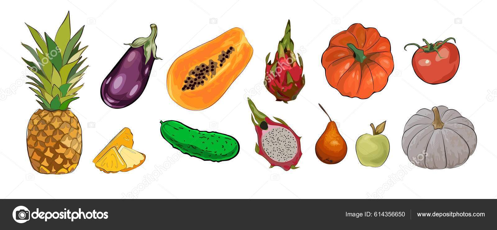 Coleção de legumes com desenho ou estilo mão desenhada