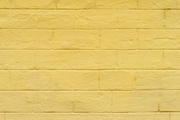 Žluté natřené cihlové stěny, světlá textura pro moderní pozadí — Stock fotografie