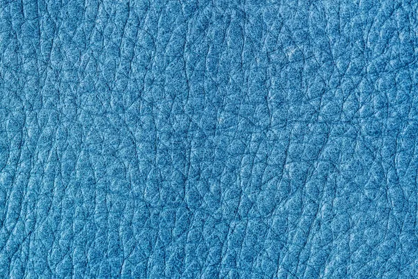 Genuine Leather Texture Close Denim Blue Color Trendy Background Modern — Stock Photo, Image