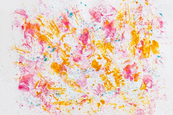 Hand drawn colorful watercolor background, splatter stains, blots of paint — Stock Photo, Image