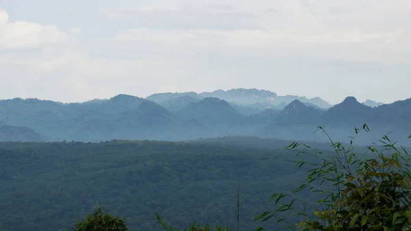 Panorama Vysokých Hor Thajsku Nádherné Období Dešťů Krajina Horách Mají — Stock fotografie